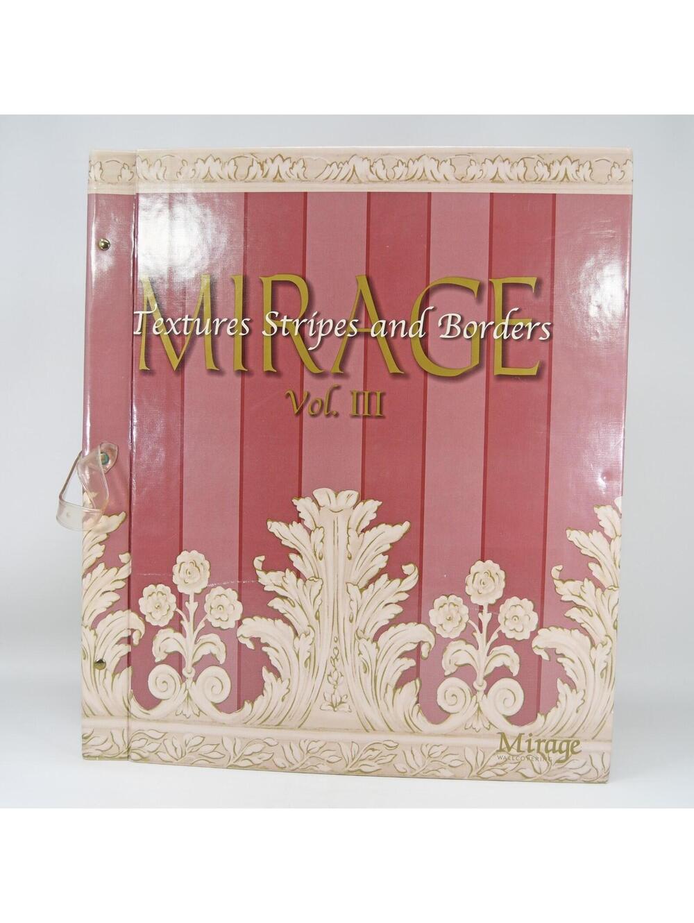 VTG Wallpaper Sample Book Mirage Brewster Wallcovering Textures Stripes Borders